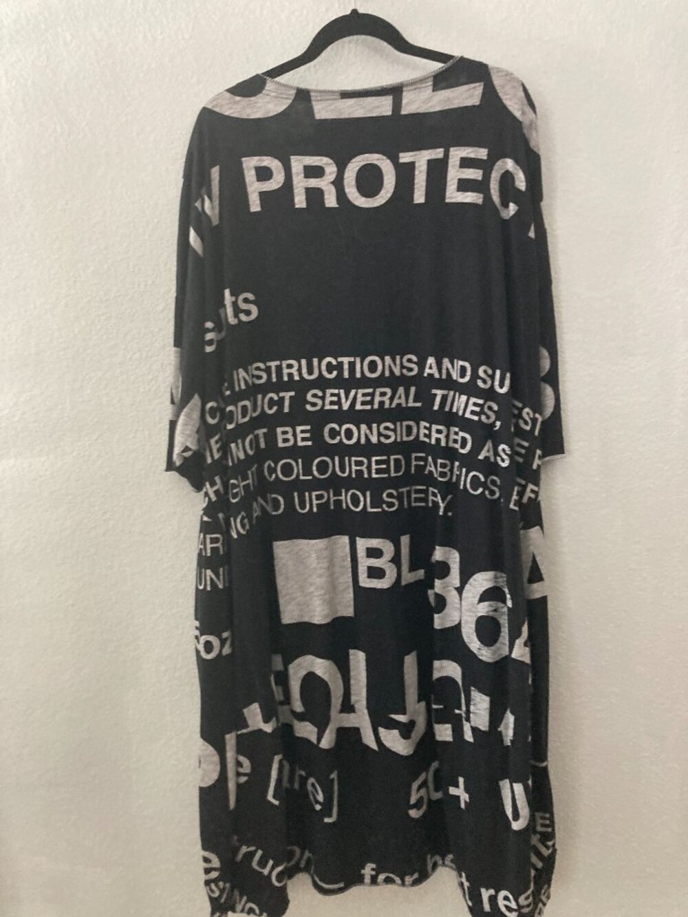 NEW RUNDHOLZ BLACK LABEL ALPHABET B/W DRESS OSFA - Picture 2 of 2